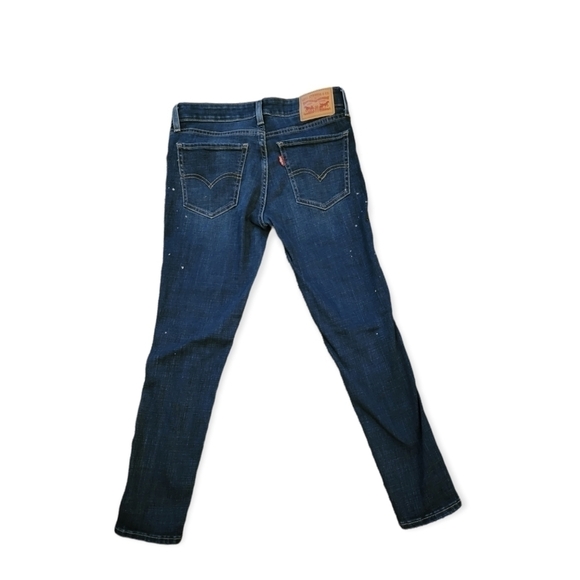 Levis skinny jeans sz 27 High Rise Distressed Ankle Jeans paint Splatter - Picture 3 of 6